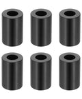 Six Pack Aluminum Spacers One Half Inch Thick One Inch Outer Diameter One and a Half Inch Long Round Unthreaded Standoff for Five Sixteenth Inch Bolts Black