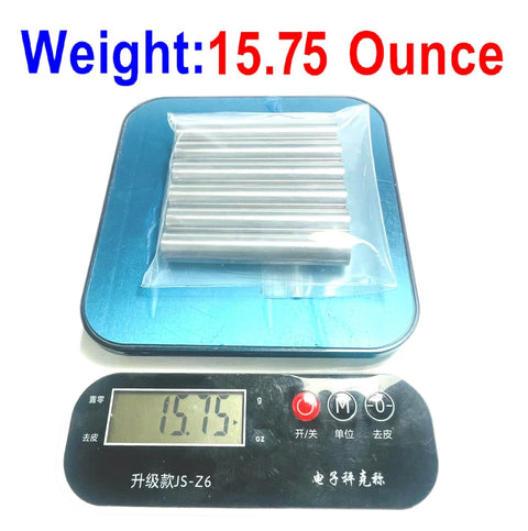 Six Pack One Half Inch Diameter And Three Inch Length Dowel Pins For Solid Wood Projects, weighing 15.75 ounces on a scale.