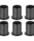 Six Pack Flanged Sleeve Bearings 17mm ID 19mm OD 25mm Length POM Plastic Bushing Black With 25mm Flange 1mm Thick