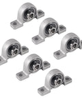 Six Pack KP000 10mm Pillow Block Bearing Self Aligning Mounted Flange Zinc Alloy Base Heavy Duty Support For Machinery