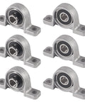 Set of six Six Pack KP000 10mm Pillow Block Bearing Self Aligning Mounted Flange Zinc Alloy for machinery applications