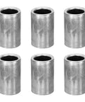 Front view of Six Pack M10 Steel Spacers 10mm ID 14mm OD 20mm Length Heavy Duty Carbon Steel Standoff For 2 Inch Or M10 Bolts Durable Metal Spacers.