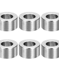 Six Pack M12 Metal Spacers Stainless Steel Unthreaded Round Standoff One Half Inch Inner Diameter Seven Eighths Inch Outer Diameter