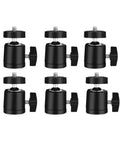 Six Pack Mini Universal Ball Heads For Tripods And Mounts With One Quarter Inch Thread 360 Degree Rotation And 90 Degree Tilt
