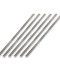 Six Piece Set Of 0.25 Inch By 0.25 Inch By 12 Inch 304 Stainless Steel Square Bar Key Stock for DIY projects, metalworking, and crafting.