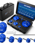 Six Piece PVC Pipe Reamer Kit With Three Quarter Inch To Four Inch Heads Includes Four Sided Carbide Aluminum Reamer Tool in case