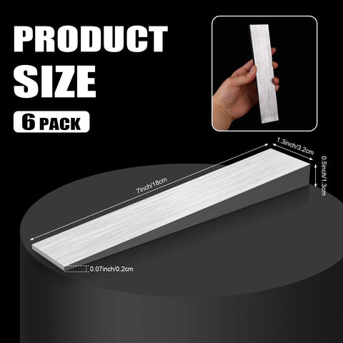 Six Piece Stainless Steel Flange Wedge Set For Welding Lathe Machines 7x1.3in product dimensions and close-up view