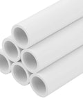 Six Piece Set Of Half Inch Schedule 40 PVC Pipe 17 Inch Length White For Indoor Outdoor DIY Projects Greenhouse Garden Farm Workshop