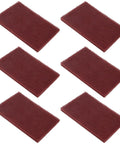Six Pack Red Scuff Pads Very Fine Grade for Paint Prep and Finishing General Purpose Sanding Hand Pads 8 x 5 Inches