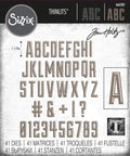 Alphanumeric Emporium Thinlits Die Set 41PK Pack For Crafting Bold Letters And Numbers With Tim Holtz Sizzix Dies packaging