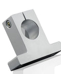 Close-up of SK10 fixed shaft support from Two 10mm 600mm Chrome Plated Linear Shaft Rods With Four SK10 Fixed Shaft Supports And Four SCS10UU Pillar Block Bearings A Complete Linear Motion Kit For 3D Printers CNC DIY Projects And Pro Builds.
