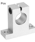 SK16 aluminum linear rod rail shaft clamping support with wrench for 16mm diameter shaft in CNC machines and 3D printers, pack of 4