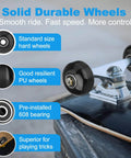 Premium 52mm 95A Hard Skateboard Wheel Set With Preinstalled Bearings And Spacers For Street Tricks And Cruisers on skateboard