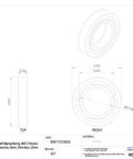 Technical drawing of SKF 2207 ETN9 Double Row Self Aligning Bearing ABEC 1 Precision, showing dimensions and design details.