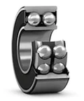 3210 E-2RS1 SKF Bearing Sealed Ball Bearing 2 Inch Bore And 3.555 Inch OD Double Seals Heavy Duty Industrial Grade Side View