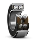 Premium SKF 3212 A-2RS1TN9 MT33 double row bearing, 60 mm bore, non-metallic cage, side view.