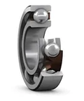 Close-up of SKF 6206 ETN9 C3 Deep Groove Ball Bearing with 30mm bore and 62mm outer diameter, steel with non-metallic cage.