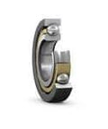 Side view of SKF 6214 Ball Bearing With INSOCOAT Coating For Tough Industrial Use, brass caged, C4 clearance.