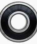 Front view of SKF 6304-2RSH Deep Groove Ball Bearing, 20x52x15mm, sealed black inner ring with metal outer ring.