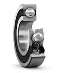 SKF 6310 RS2Z C3 S1VT228 shielded deep groove ball bearing 50x110x22 mm, side view showing seals and ball placement
