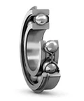 Side view of SKF Bearing 6211 ZNR C3 Two Shielded Deep Groove Ball Bearing for motors, pumps, gearboxes, and machinery.