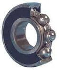 Cutaway view of SKF 6203-2RSH W64F Deep Groove Ball Bearing with Food Grade Solid Oil, showing steel balls and sealed design.