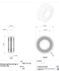 Technical drawing of SKF 21307 CC/C3 Spherical Radial Bearing with Straight Bore and Steel Cage, 35mm Bore, 80mm OD, 21mm Width