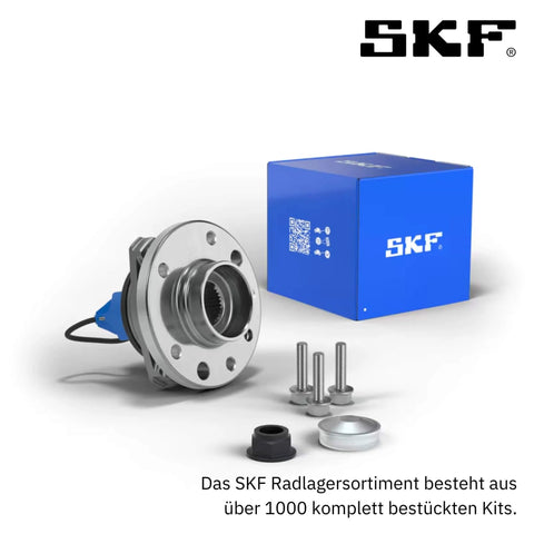 SKF VKBA 6649 Wheel Bearing Kit with components and blue box packaging