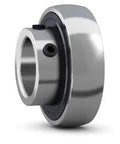 SKF UC 210 Insert Bearing for Industrial Machinery, durable metal construction, side view
