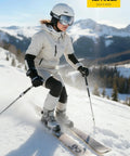 Person skiing downhill wearing Ski Goggles With Ultra HD Lens For Clear Vision And UV Protection OTG Anti Fog in snowy mountains.