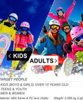 Group wearing 2 Pack Ski Goggles For Men Women Kids UV Protection Foam Anti Scratch Dustproof during snowy adventure
