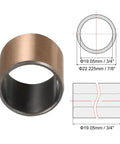 Sleeve Bearings 0.75 Inch Bore 0.875 Inch OD 0.75 Inch Length Oilless Wrapped Bronze Sintered Composite Coated Bushings dimensions
