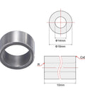 Self Lubricating Sleeve Bearings 14mm Bore 18mm OD 10mm Length Sintered Iron Bushings Set 12pcs with technical diagram