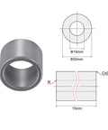 Self-Lubricating Sleeve Bearings 15mm Bore 20mm Outer Diameter 15mm Length Sintered Iron Bushings diagram with measurements