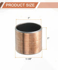 Three Pack Sleeve Bearings With 1 Inch Bore 1-1/8 Inch Outer Diameter And 1 Inch Length Self Lubricating Oilless Bushings