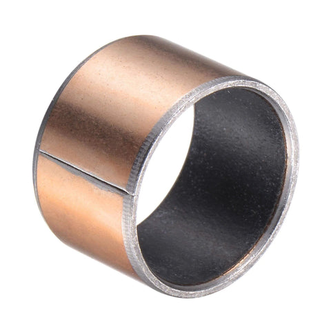 Close-up view of Sleeve Bearing 20mm Bore 23mm OD 15mm Length Oilless Wrapped Bronze Sintered Bushings.