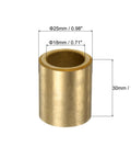 3 Pack Sleeve Bearings With 18mm Bore 25mm Outer Diameter And 30mm Length Self Lubricating Sintered Bronze Bushings shown in image.