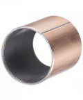 Close-up of Sleeve Bearing 25mm Bore 28mm Outer Diameter 35mm Length Oilless Wrapped Bronze Sintered Composite Coated Carbon Steel Bushing