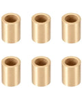 Set of 6 Sleeve Bearing 8mm Bore 10mm OD 15mm Length Oilless Wrapped Plain Bearings Bronze Sintered Coated for Textile Machinery