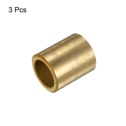 3 Pack Sleeve Bearings With 18mm Bore 25mm Outer Diameter And 30mm Length Self Lubricating Sintered Bronze Bushings shown in set