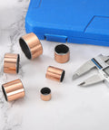 Five Pack Sleeve Bearings With Three Quarters Inch Bore And Seven Eighths Inch Outer Diameter One Inch Length Self Lubricating Oilless Bushings displayed