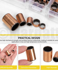 50 Pcs Sleeve Bearings Assortment Kit In 5 Sizes Bore X OD X Length 6x8x4mm 6x8x10mm 8x10x6mm 8x10x15mm 12x14x20mm Self Lubricating Oilless Bushings