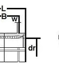 Technical diagram of ✝️ NB SM16GUUAJ 16mm Slide Bush Ball Miniature Linear Motion Bearing, showing dimensions and internal structure.