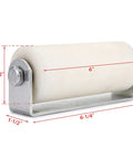 6 Inch Slide Gate Guide Roller With Post Welded Bracket In White, UHMW Hard Nylon Roller With Sealed Ball Bearings for gates