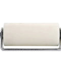 6 Inch Slide Gate Guide Roller With Post Welded Bracket In White, UHMW Hard Nylon Roller With Sealed Ball Bearings