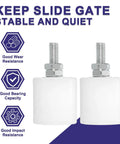 2 Pack Slide Gate Guide Rollers With Nylon Wheels 42 X 44 Mm 1.65 X 1.73 Inch 75 Mm Height 10 Mm Thread Universal Door Pulley System