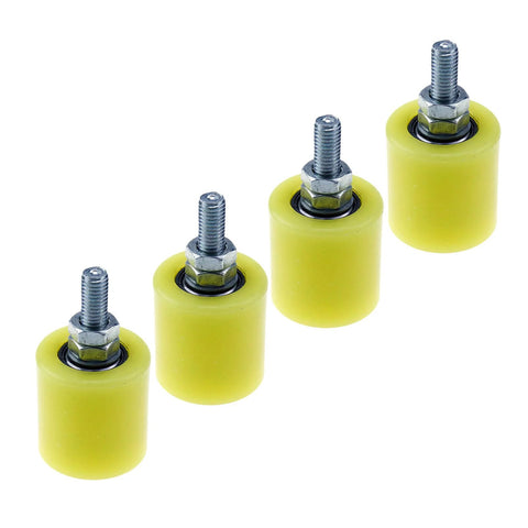 Slide Gate Guide Roller 1.66 By 1.77 Inch Heavy Duty Nylon Ball Bearing Side Roller Assembly Pack Of 4 For Smooth Gate Operation