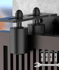 Heavy Duty Slide Gate Roller Guide With Steel L Rear Post Bracket And Adjustable Nylon Roller Rolling Gate Hardware Kit