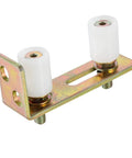 Slide Gate Guide Roller With L Post Bracket, Adjustable Dual Nylon Rollers For Sliding Gates, Gate Assembly Support, Galvanized Steel Construction