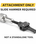 Pilot Bearing Puller Attachment For Slide Hammer with 2-Jaw Puller, fits 5/8 x 18, 3/4 x 16 threads, OEMTOOLS 27033 compatible
